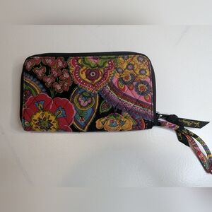 Vera Bradley Quilted Multicolor Paisley Floral Wallet/Wristlet